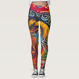 Mooie Traditionele Abstracte Kunst Leggings