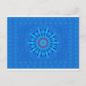 Mooie Traditionele Blauwe vector patroon art des Briefkaart (Voorkant)