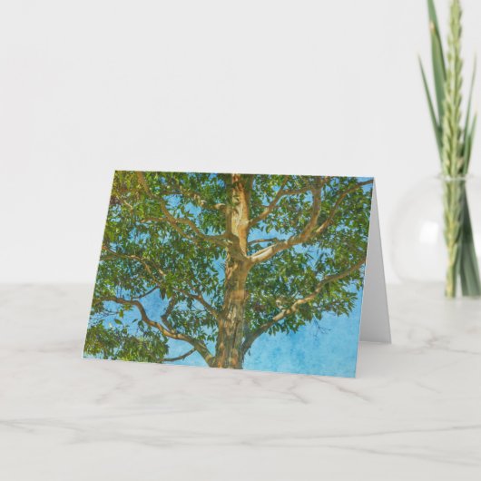 Mooie Tree en Blue Sky Art Note Kaart (Voorkant)