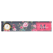 Mooie trendy girale  monogram rozen naambordje (Voorkant)