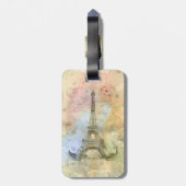 Mooie trendy girly  Eiffeltoren Frankrijk Bagagelabel (Achterkant verticaal)