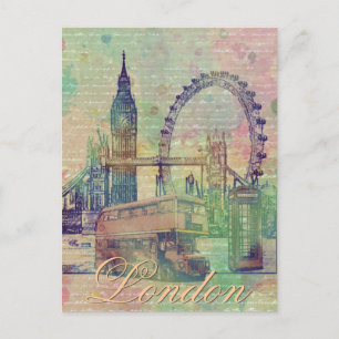 Mooie trendy  London Landmarks Briefkaart