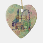 Mooie trendy  London Landmarks Keramisch Ornament (Rechts)
