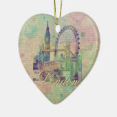 Mooie trendy  London Landmarks Keramisch Ornament (Links)