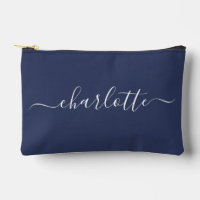 Mooie trendy scriptnaam gepersonaliseerd navyblauw