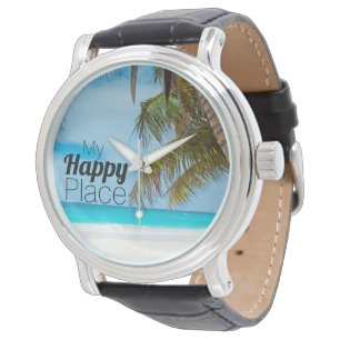 Mooie Tropische Beach Mijn gelukkige plek Horloge