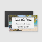 Mooie Tropische Beach Weddenschap bewaar de datum (Voorkant / Achterkant)