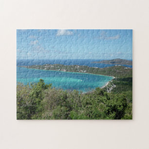 Mooie tropische Caribische strandparadijs foto Legpuzzel