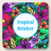 Mooie tropische Drinken Bier Onderzetter (Voorkant)