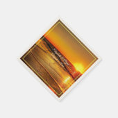 Mooie tropische eiland strand bruiloft aangepast servet (Hoek)