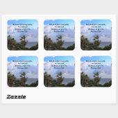 MOOIE TROPISCHE MATTHEÜS 19:26 FOTOONTWERP VIERKANTE STICKER (Vel)