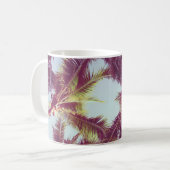 Mooie tropische palmboom rond de zee ocea koffiemok (Voorkant links)