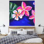 Mooie tropische schilderkunst met schilderkunst canvas afdruk (Insitu (Slaapkamer))