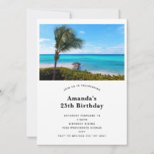 Mooie Tropische Strand Winderige Palmboom Verjaard
