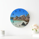 Mooie Tropische Zee Rocky Coastline Grote Klok (Huis)