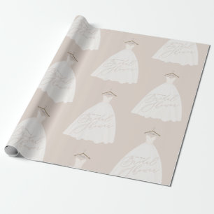 Mooie trouwjurk bruidsdouche cadeaupapier