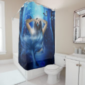 Mooie True Blue Mermaid Douchegordijn (In situ)