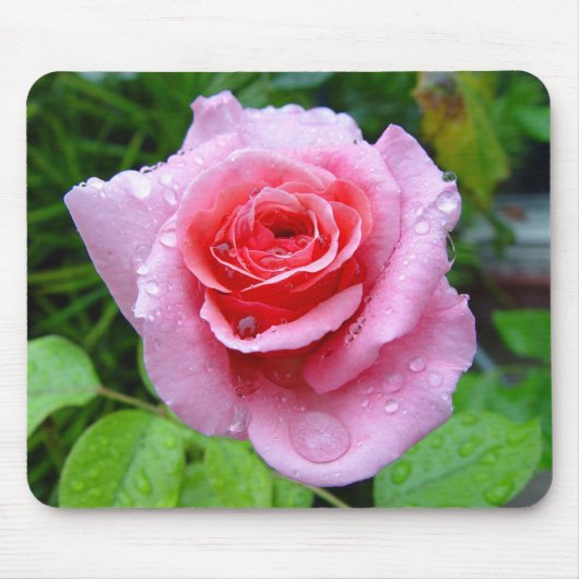Mooie tuin Enig Roze Roze Roze Mousepad Muismat (Voorkant)