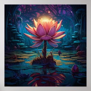 Mooie Tuin Waterlelie Poster
