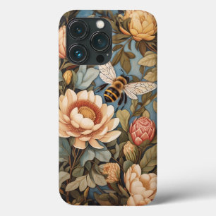 Mooie tuinbij met proteasebloemen iPhone 13 pro hoesje
