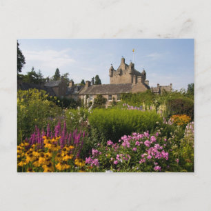Mooie tuinen en beroemd kasteel in briefkaart