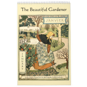Mooie tuinman Art Nouveau van Grasset kalender