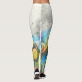 Mooie tulpbloemen leggings (Achterkant)