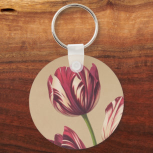 Mooie Tulpen Botanische KunstSleutelhanger Sleutelhanger