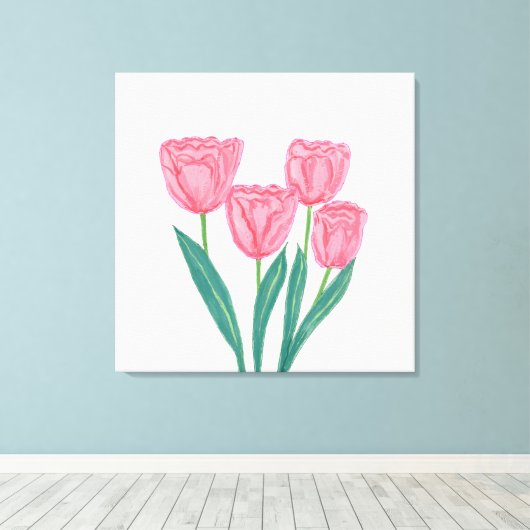 Mooie tulpen canvas afdruk (Insitu (Houten vloer))