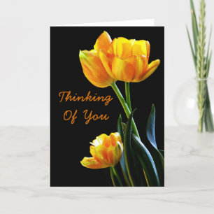 Mooie tulpen die aan je denken Wenskaart Kaart