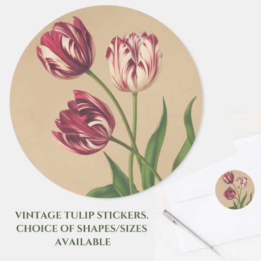 Mooie  TulpenStickers Ronde Sticker