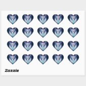 Mooie Turquoise Blauwe Engel Hart Stickers (Vel)
