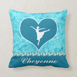 Mooie Turquoise Dancer met Monogram Kussen