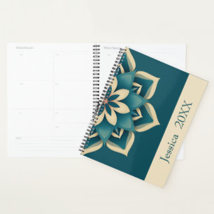 Mooie Turquoise Spirituele Chic Mandala Modern Planner