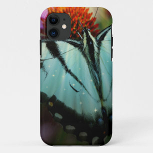 Mooie Turquoise Swallowtail Butterfly iPhone 11 Hoesje