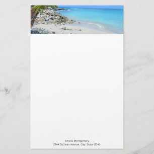 Mooie turquoise tropische strand briefpapier