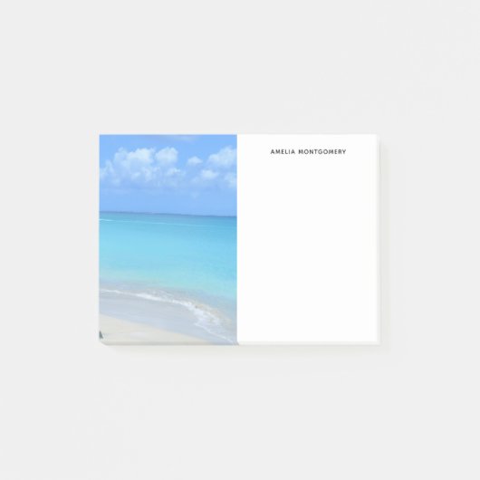 Mooie turquoise tropische strand post-it® notes (Voorkant)