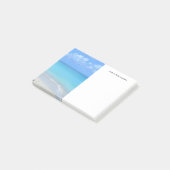 Mooie turquoise tropische strand post-it® notes (Schuin)