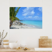 Mooie turquoise tropische strand poster (Keuken)