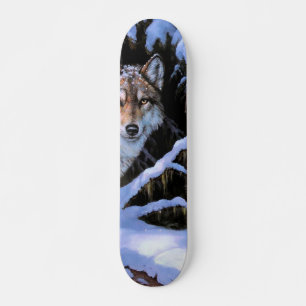 Mooie twee wolven schilderijen skateboard