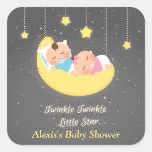 Mooie Twinkle Twinkle Little Star Tweeling Sticker