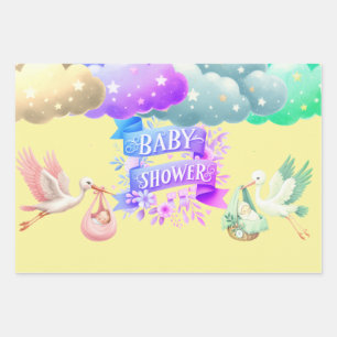 Mooie Twin's meisje / jongen Inpakpapier Vel