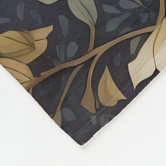 Mooie uil en jasmijn bloemen fleece deken (Hoek)