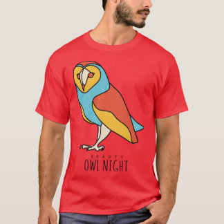 Mooie uil nacht t-shirt