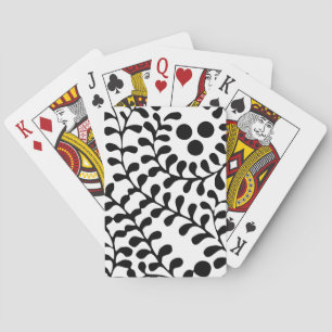 Mooie Uitgewerkte Zwart en Wit Print Pokerkaarten