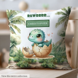 Mooie Uitkomen Binnenkort Baby Dinosaurus Waterver Kussen