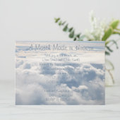 Mooie uitnodiging tot weddenschap tussen Clouds en (Staand voorkant)