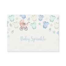 Mooie uitnodiging voor een babyshower, babykleertj