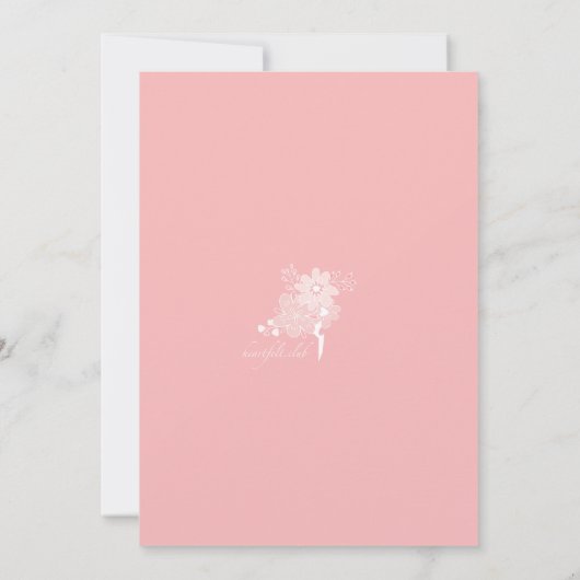 Mooie uitnodiging voor een bride (Achterkant)