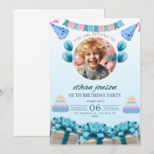 Mooie uitnodiging voor kinderverjaardagsfeestje (Voorkant / Achterkant)